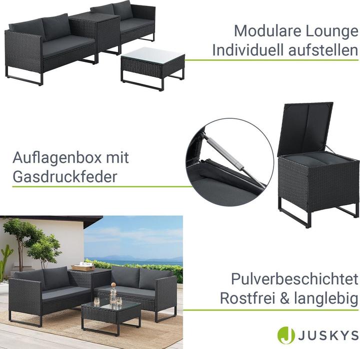 Produktbild Juskys Polyrattan Lounge