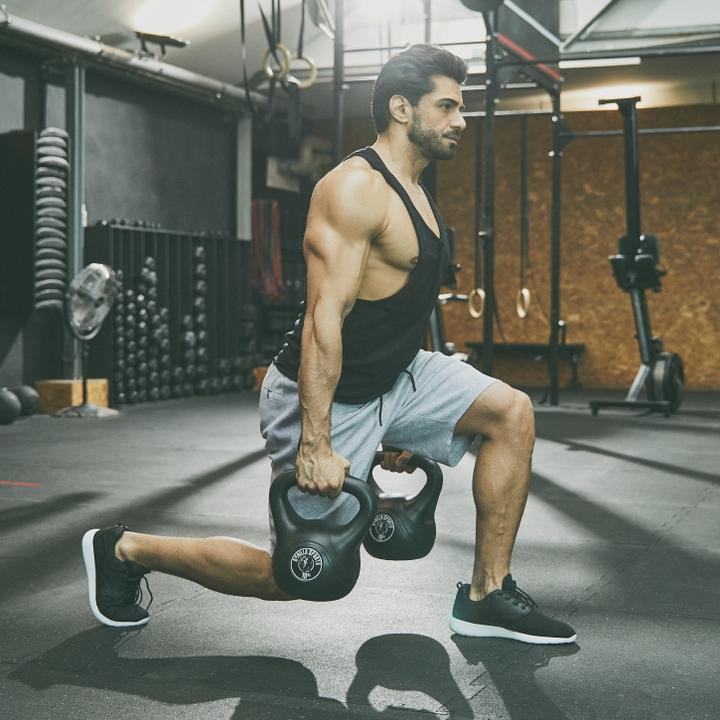 Actual product image Gorilla Sports Kettlebell plastic (1 x 8 kg, 1 x 10 kg, 1 x 12 kg)