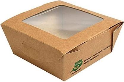 Actual product image Papstar 87251 Disposable Food Container Cardboard, Polylactide (PLA) (40 x)