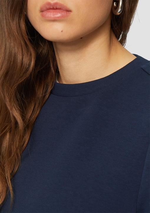 Produktbild s.Oliver Sweatshirt Verkürztes Sweatshirt aus Interlockjersey (S)