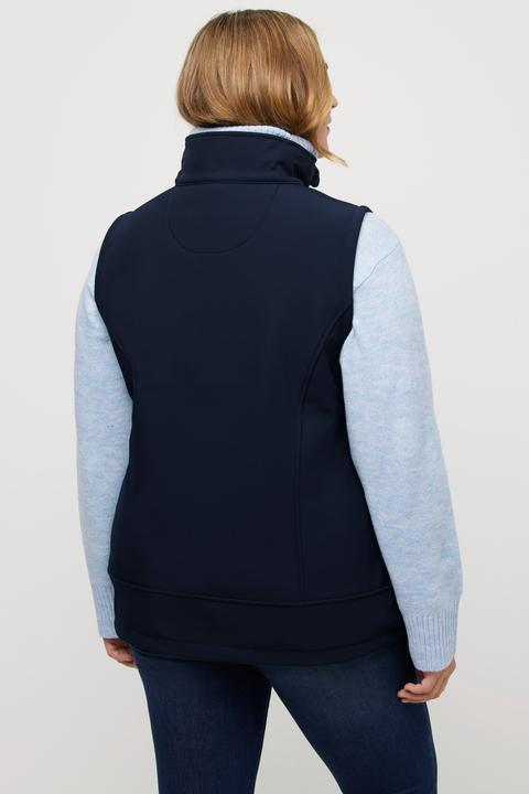 Immagine prodotto Ulla Popken Gilet di softshell con fodera di pile, zip a cursore doppio e collo alto (42, 44)