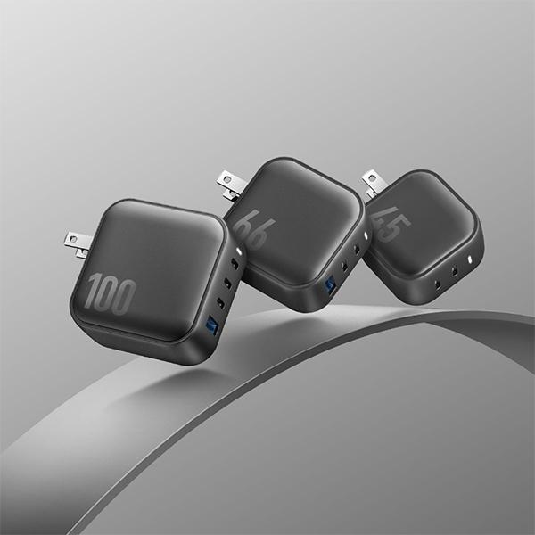 Actual product image Energea ład. siec. 2xUSB-C PD-PPS 45W 2C czarny/black US+EU Travelite GAN45 (45 W, 2 ports)