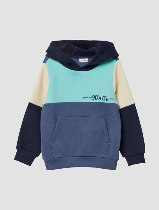 Produktbild s.Oliver Sweatshirt Kapuzen-Sweatshirt im Colorblocking, brushed inside (140)