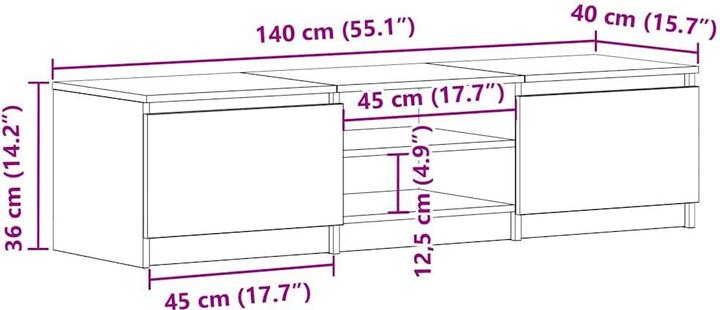 Produktbild vidaXL TV-Schrank (140 x 40 x 35.50 cm)