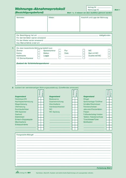 Nährwerte und Zutaten Roth Wohnungsabnahmeprotokoll