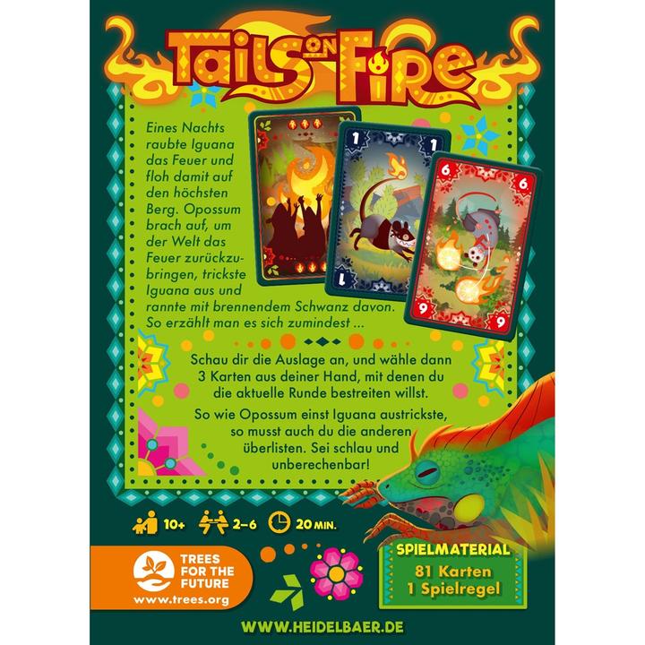 Actual product image Tails on Fire, card game, for 2-6 players, from 10 years (DE edition) (German)