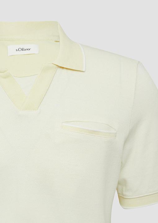 Produktbild S.Oliver Polo-Shirt Poloshirt aus zweifarbigem Piqué mit Brusttasche (3XL)