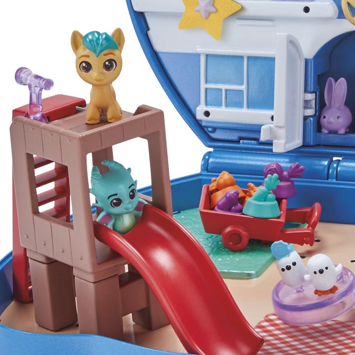 Actual product image My Little Pony Mini World Magic Animal Corner Mini Play World, Play Set to Build Your Own with Hitch Trai