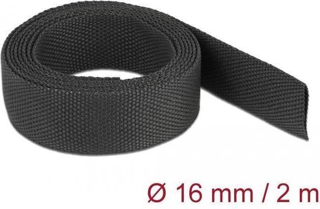 Produktbild Delock Gewebeschrumpfschlauch 2 m x 16 mm Schrumpfungsrate 2:1 schwarz (1x)