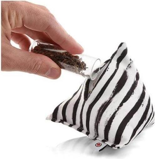 Actual product image CanadianCat Pyramid XL zebra with catnip