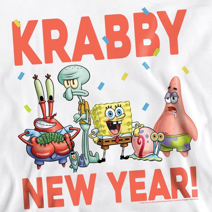 Immagine prodotto Spongebob Squarepants Krabby New Year Felpa Adulto Unisex (XL)