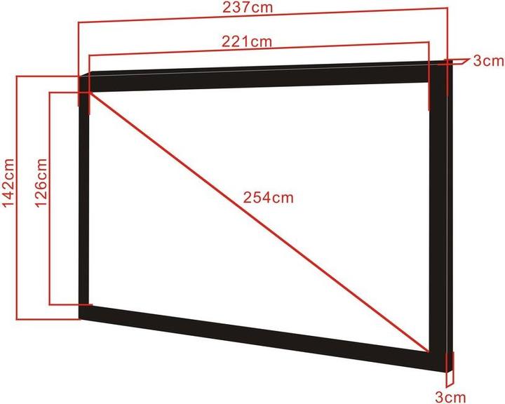 Produktbild Multibrackets M Framed Projection Screen 221x126 (100", 16:9)