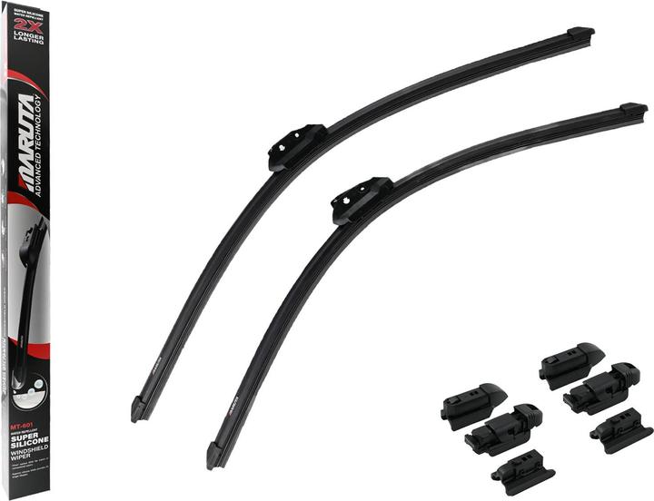 Maruta Windscreen wiper SET 650 mm / 550 mm for windscreen, aero-dynamic optimised wiper blades made of wa
