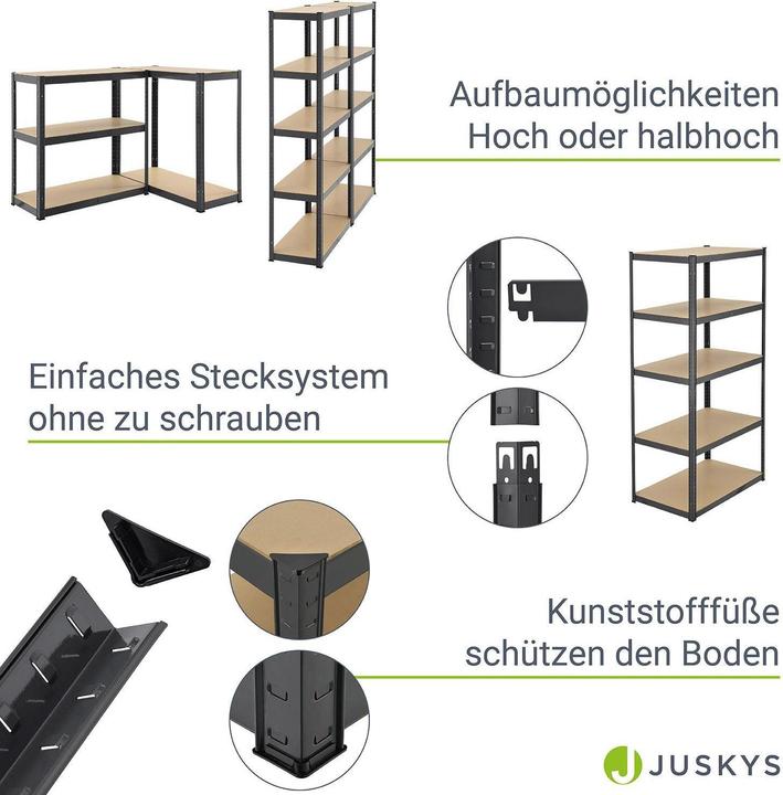 Image du produit Juskys 2er Set Lagerregal Basic