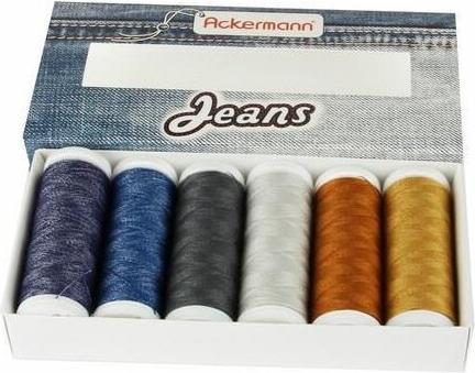 Image du produit Kit de fils de jeans en 6 couleurs x 150m (150 m)