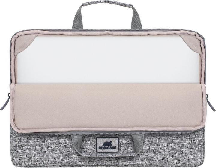Actual product image Rivacase Laptop sleeve with handles, light grey (15.60", Universal)