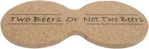 Actual product image Coaster Two Beers S4 cork 19x9.5x0.6cm