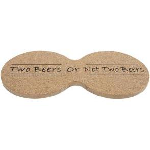 Sottobicchiere + Sottopentola, Sottobicchiere Two Beers S4 in sughero 19x9,5x0,6 cm