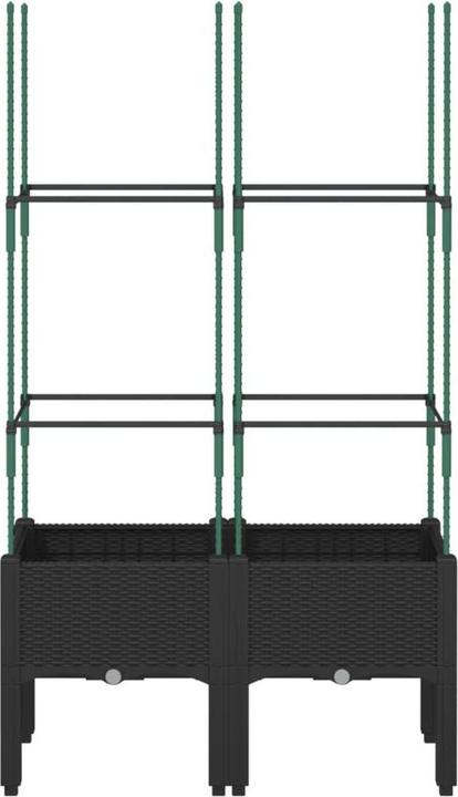 Image du produit vidaXL Bac à plantes avec treillis PP