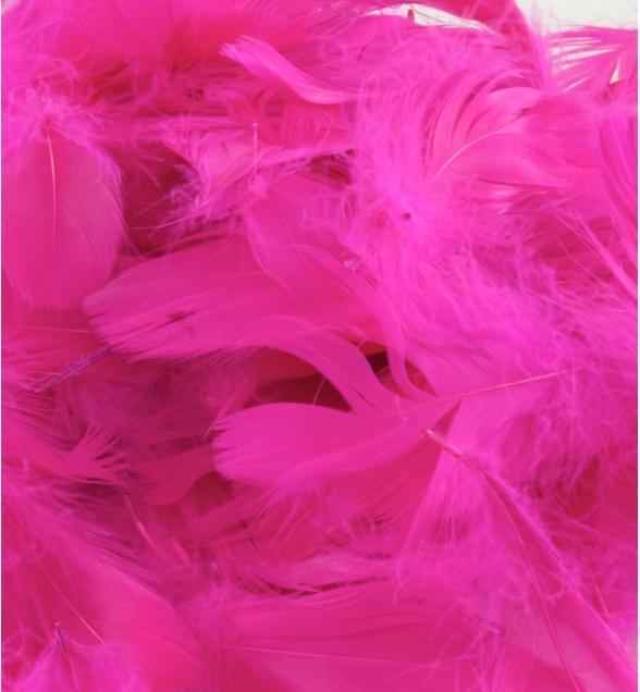 Actual product image Decorative feathers pink 50 gram - mixed sizes