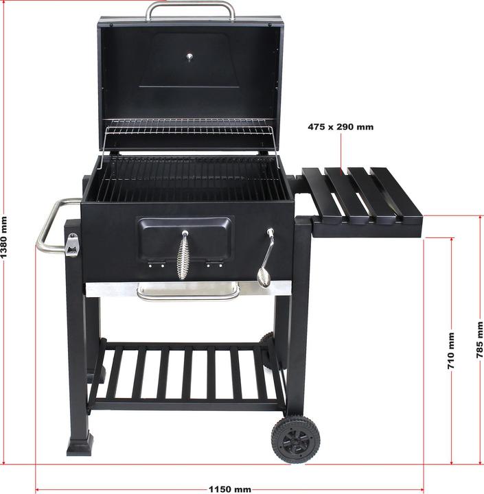 Produktbild Wiltec BBQ Grillwagen (60 cm)