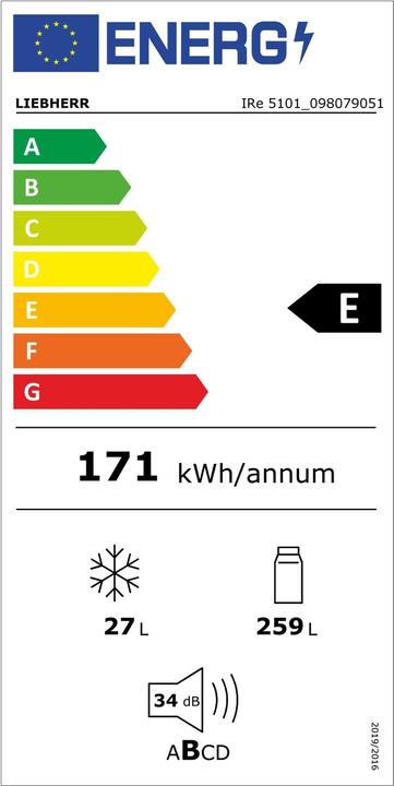 Energie-Label Liebherr IRe 5101 (286 l)