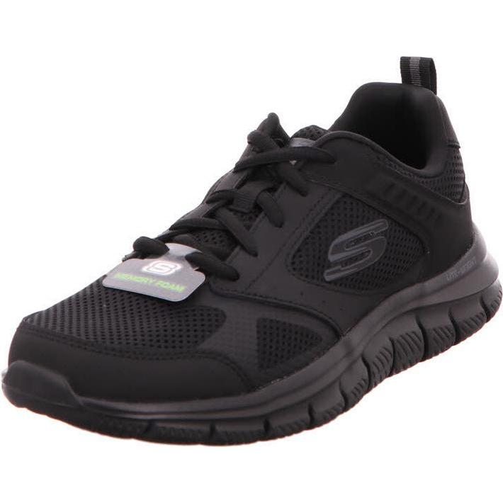 Skechers, Herren, Sneaker, Track-Syntac 232398-BBK - 43, Schwarz, (43)