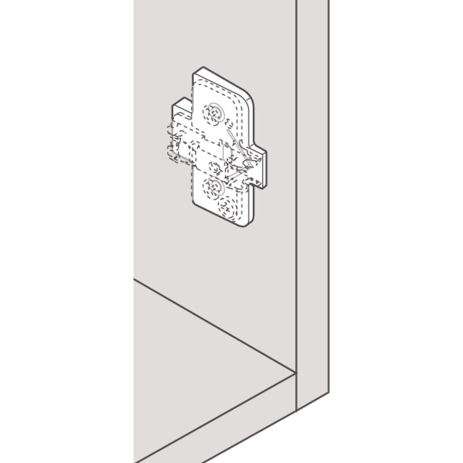 Blum, Möbelausstattung, Winkelkeil für Kreuzmontageplatten +5° (1 Stk.)