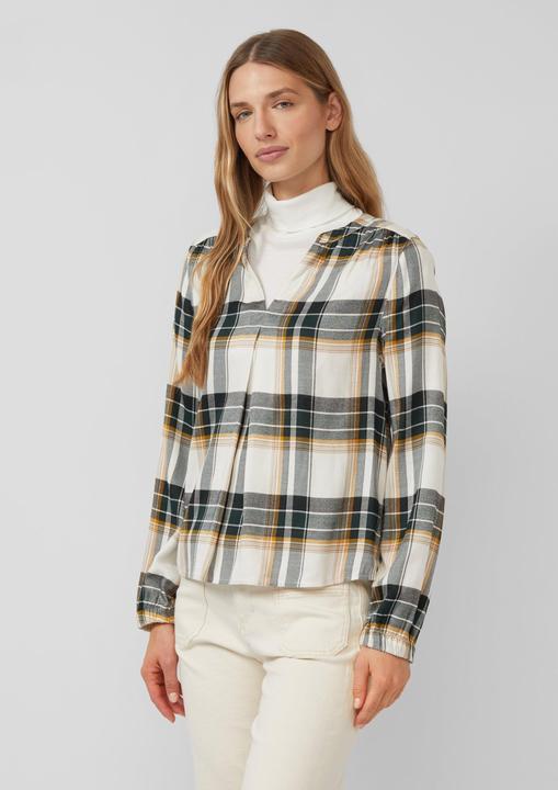 Immagine prodotto s.Oliver Bluse Karo-Bluse mit Faltendetail und elastischen Ärmelbündchen (32)