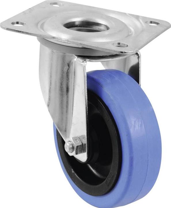 Actual product image Roadinger Swivel castor 100mm BLUE WHEEL light blue
