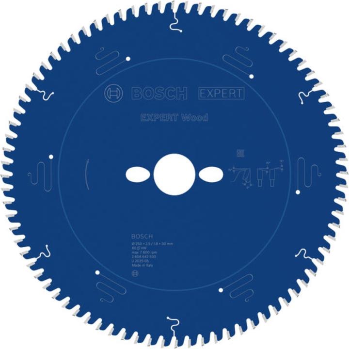 Actual product image Bosch Professional Zubehör Circular saw blade Expert for Wood, 250 x 30 x 2.5 mm, 80