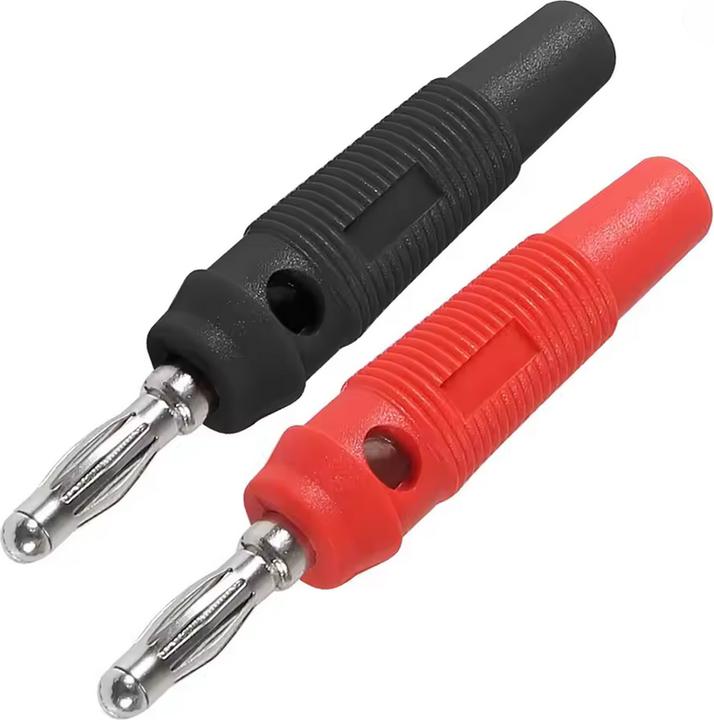 Actual product image Coscorp Industries Bananenstecker 4mm, 1 Paar rot/schwarz