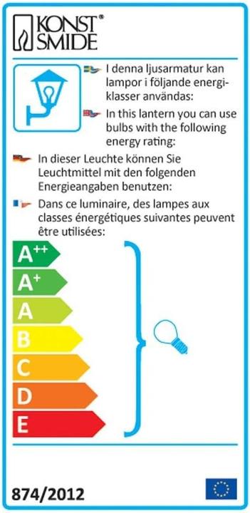 Etichetta energetica Konstsmide Parma (E27, IP43)