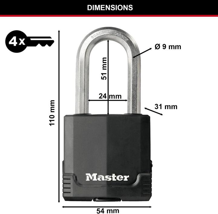 Image du produit Master Lock Cadenas haute performance M115EURDLH