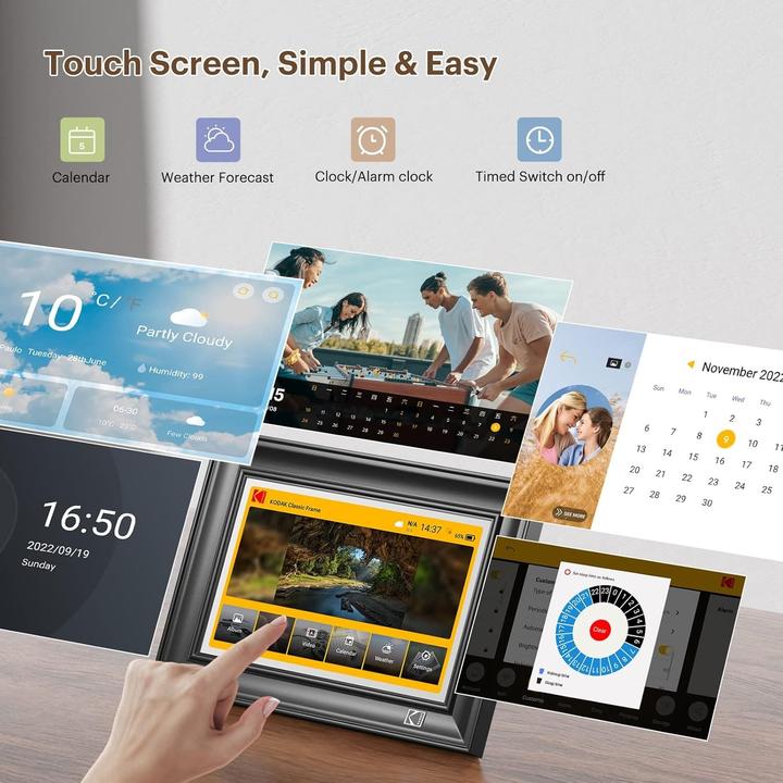 Immagine prodotto Kodak Cornice digitale WiFi con schermo touchscreen HD, lettore di musica e video, memoria da 32 GB (10.10", 1920 x 1200 pixel)