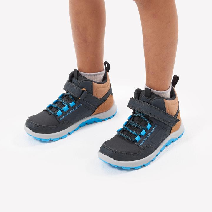 Produktbild Quechua Wanderschuhe Kinder Grösse 28–34 halbhoch Klettverschluss - NH500 grau (33)
