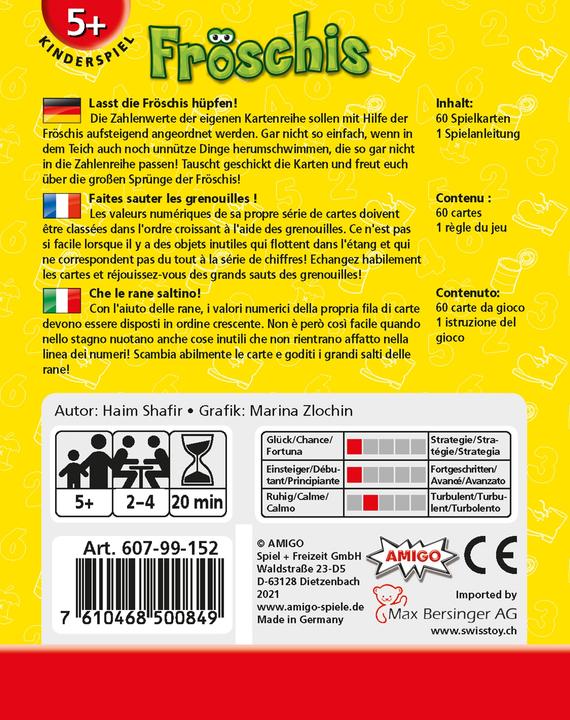 Produktbild Amigo Fröschis (Deutsch, Französisch, Italienisch)