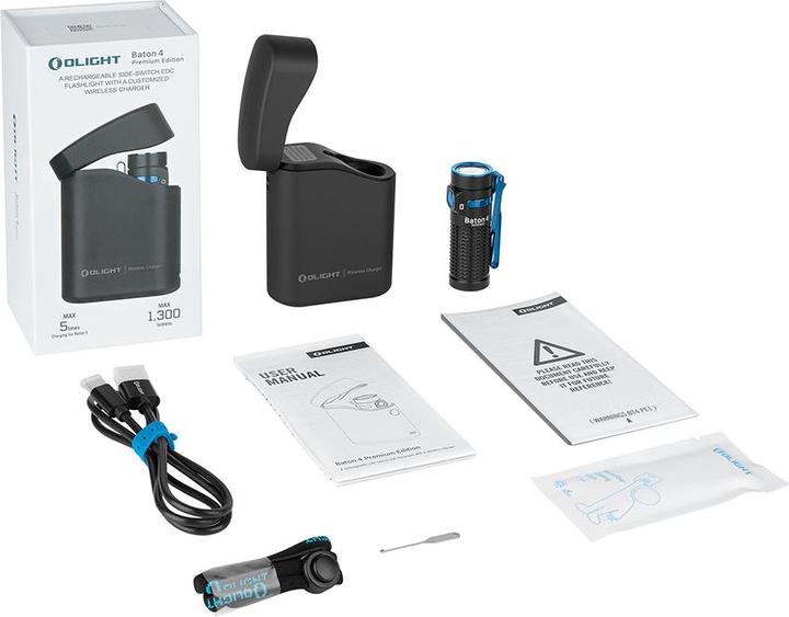 Actual product image Olight Baton 4 Premium Edition LED torch battery-powered 1300lm 35h 194g (6.30 cm, 1300 lm)