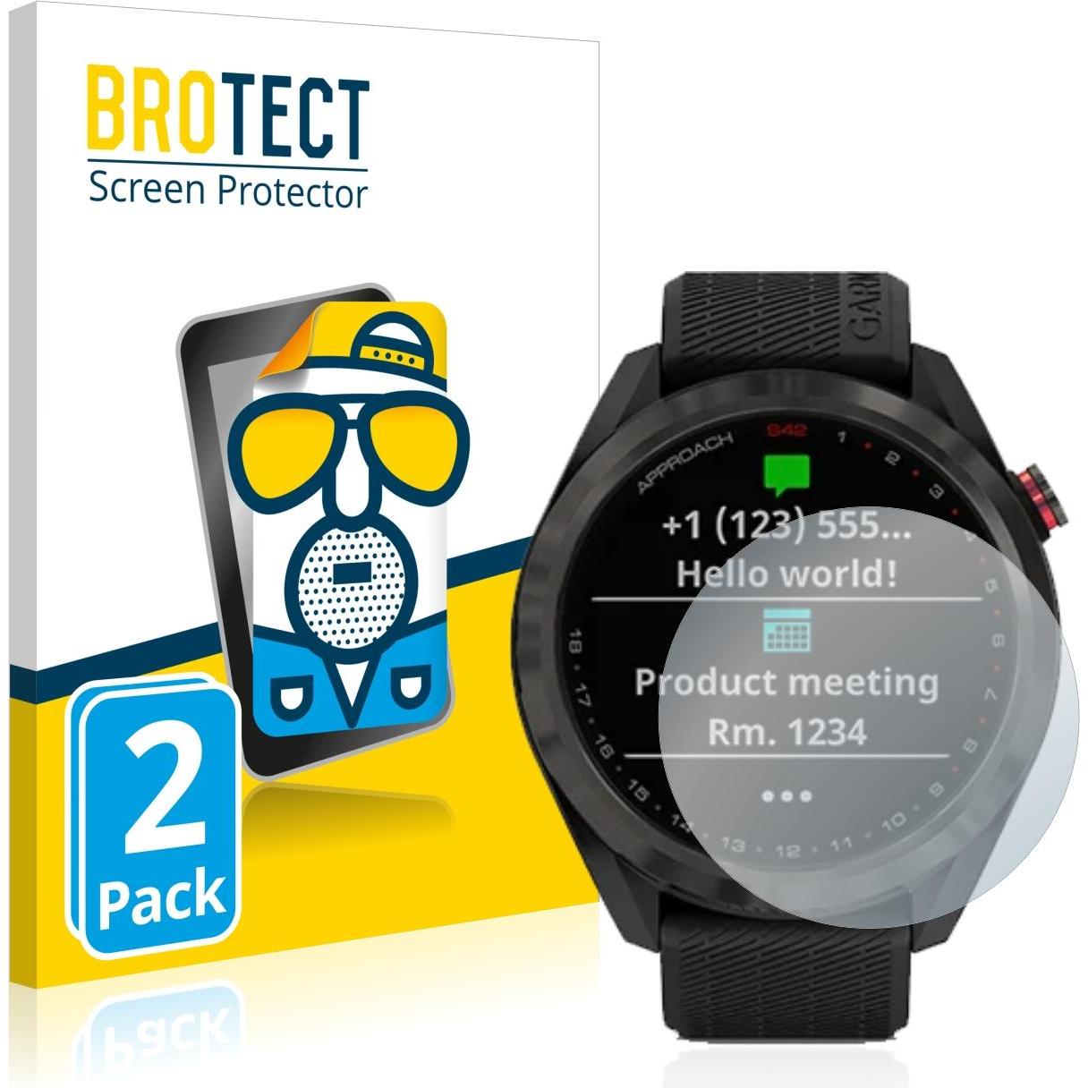 BROTECT Entspiegelungs-Schutzfolie Displayschutz Matt, Smartwatch Schutzfolie, Grau