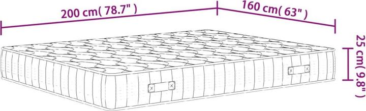 Actual product image vidaXL Taschenfederkern-Matratze (160 x 200 cm)