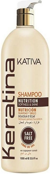 Kativa Keratina Shampoo Nutrition, Softness & Shine 1000 ml (1000 ml, Flüssiges Shampoo)