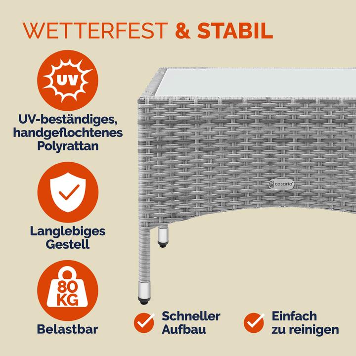 Actual product image Casaria Poly rattan garden table