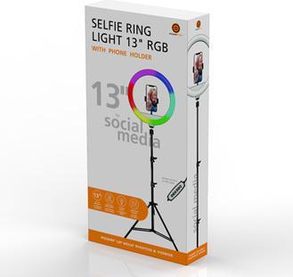 Image du produit Wp Éclairage annulaire Powerton 13" Éclairage annulaire à LED RVB, grand, couleur et intensité de (éclairage annulaire)