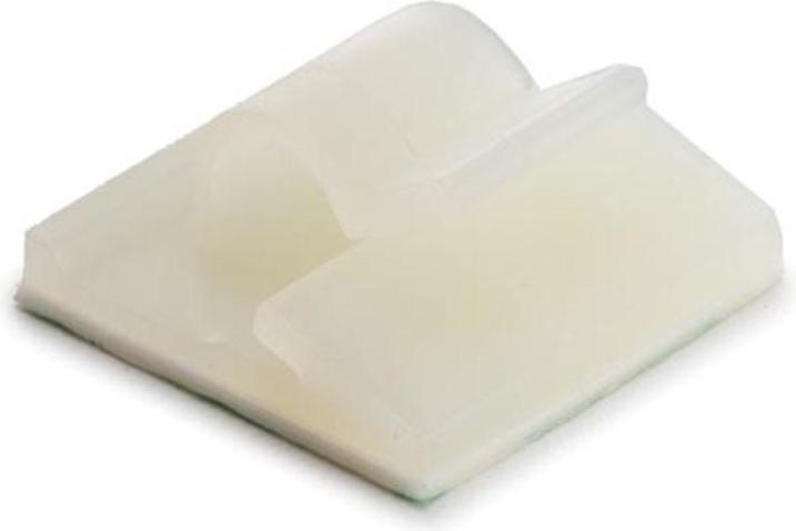 Produktbild Velleman SELBSTKLEBENDER KABELCLIP - Ø 5.8 - 6.5 mm / 20 x 18 mm / 10 St.