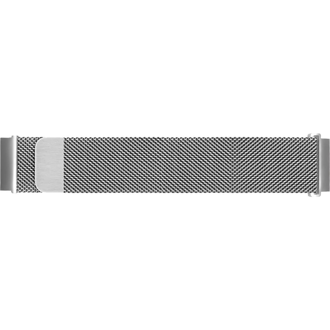 Thumbnail - Wave teräspunottu ranneke, äly- ja urheilukelloille, hopea (Edelstahl), Uhrenarmband, Silber