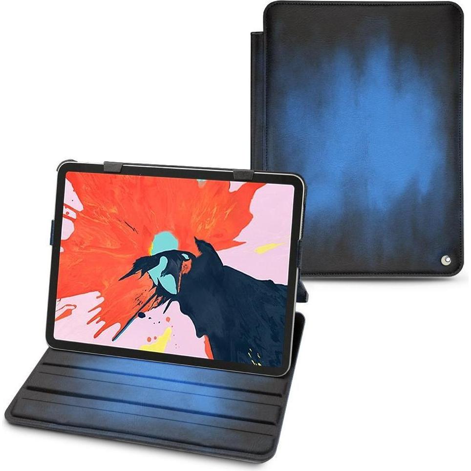 Noreve Lederschutzhülle horizontal (iPad Pro 12.9 2018 (3. Gen)), Tablet Hülle, Blau