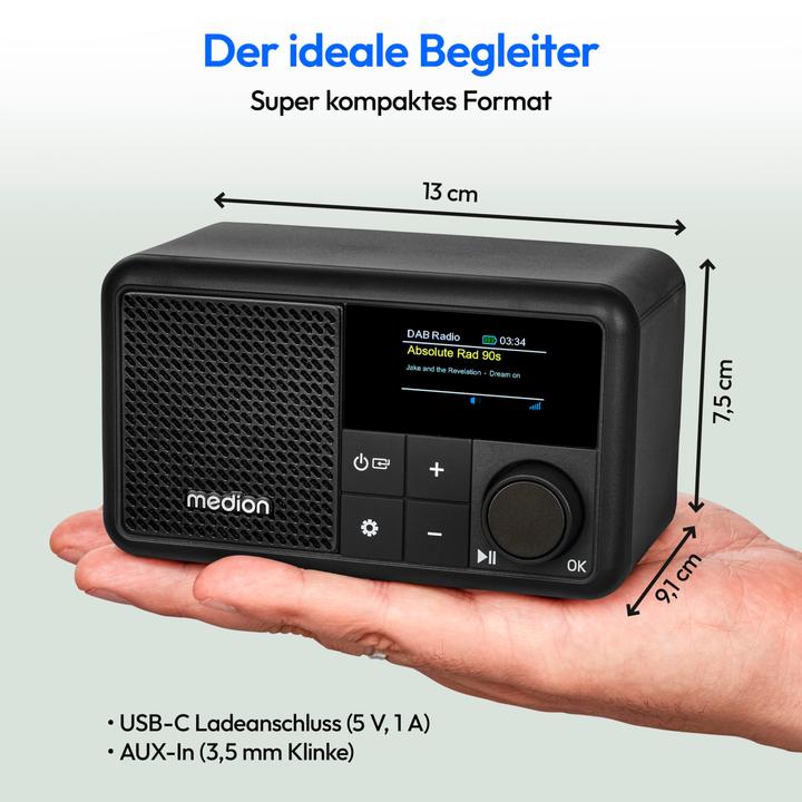 Produktbild Medion LIFE® S66822 Tragbares DAB+ Radio (DAB+, FM, Bluetooth)