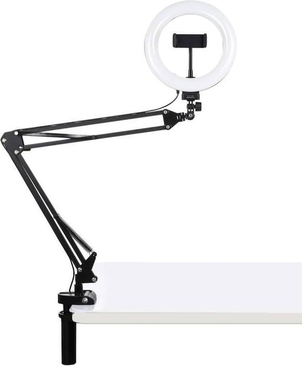Image du produit Puluz Desktop arm stand with 20cm LED Vlogging Ring PKT3089B (éclairage annulaire)
