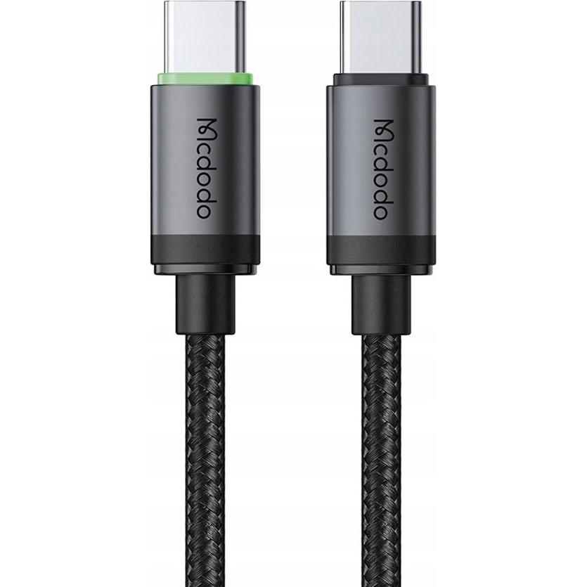 Mcdodo - Data Cable (CA-4410) - USB-C to USB-C, Nylon Braided, Aluminum Alloy, PD60W, 1m - Black (1 m, 60 W), Cavo USB