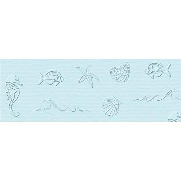 Ursus, Bastelpapier, Prägekarton Elegance 220g/qm 23x32cm VE=5 Blatt Maritim hellblau (220 g/m², 5 x)